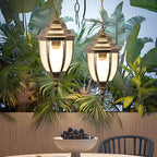 Saantha Antique European Outdoor Chandelier, Cast Aluminum & Glass