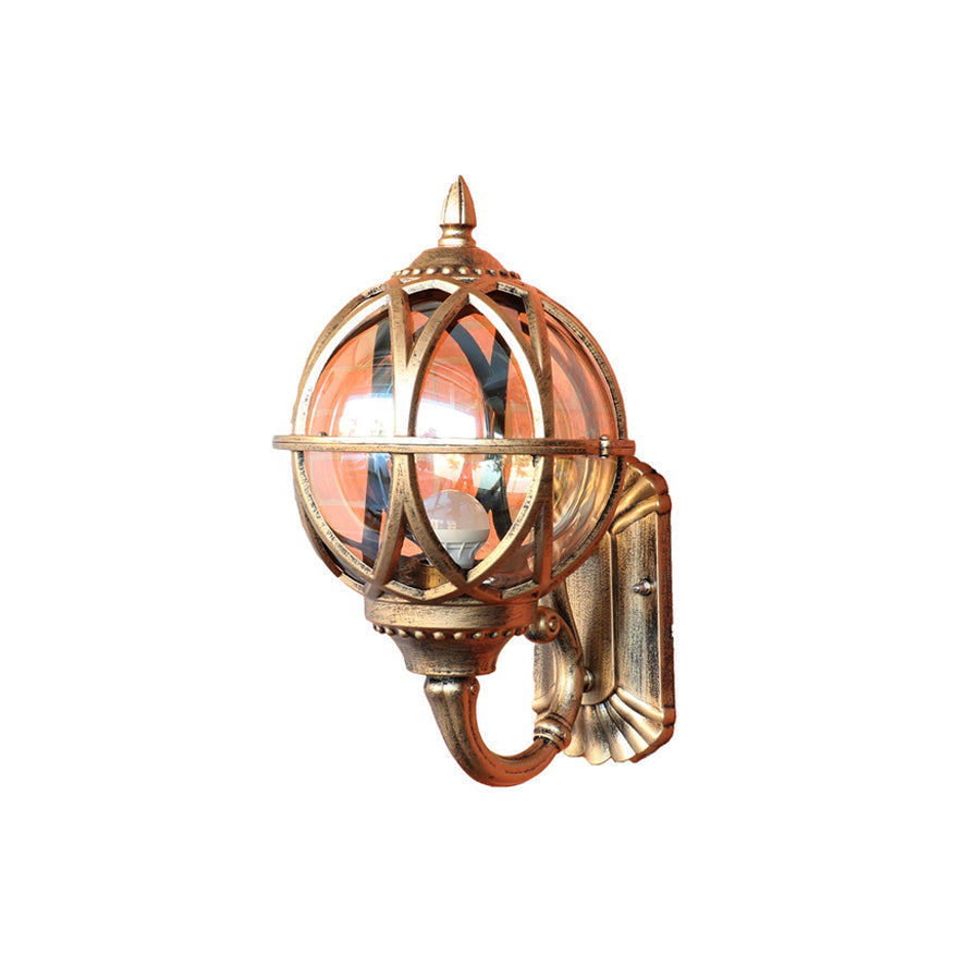 Outdoor Pillar Light, Cast Aluminum With Clear Glass Shade