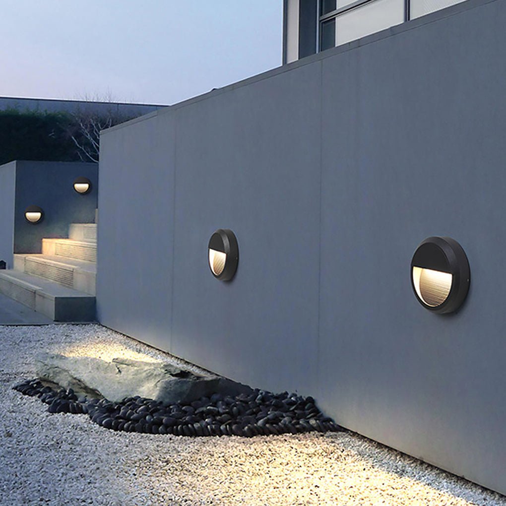 Hjørnetrinnlys for gårdsplasser, værbestandig aluminium LED-design
