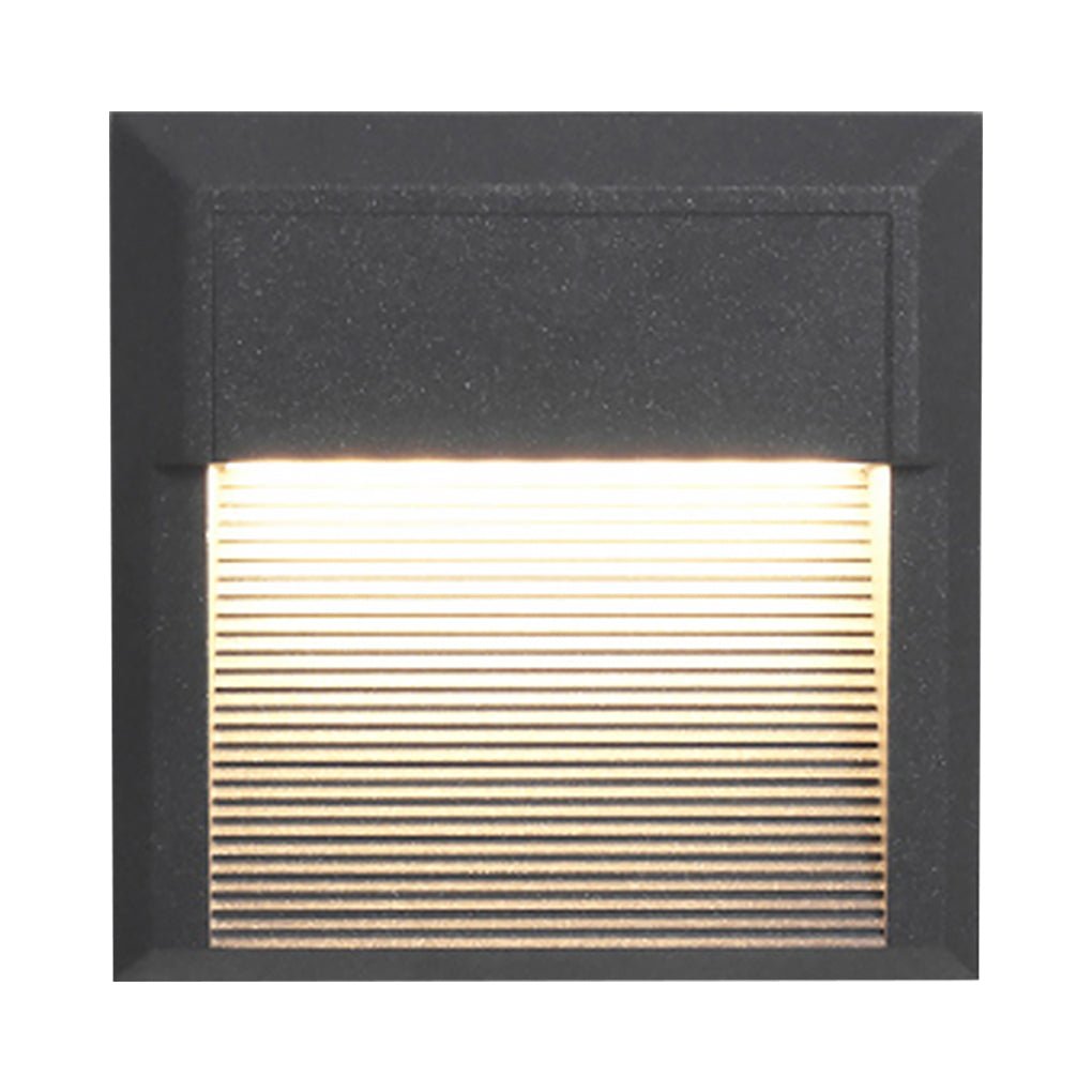 Hjørnetrinnlys for gårdsplasser, værbestandig aluminium LED-design