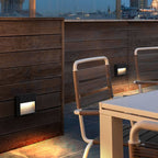 Hjørnetrinnlys for gårdsplasser, værbestandig aluminium LED-design