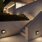 Hjørnetrinnlys for gårdsplasser, værbestandig aluminium LED-design