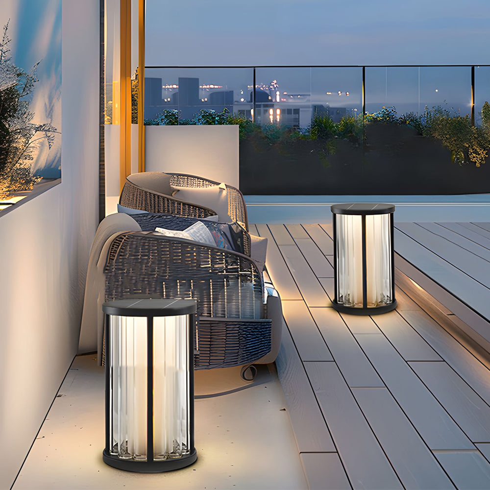 Lampadaire cylindrique avec abat-jour taillé en cristal, style vintage américain