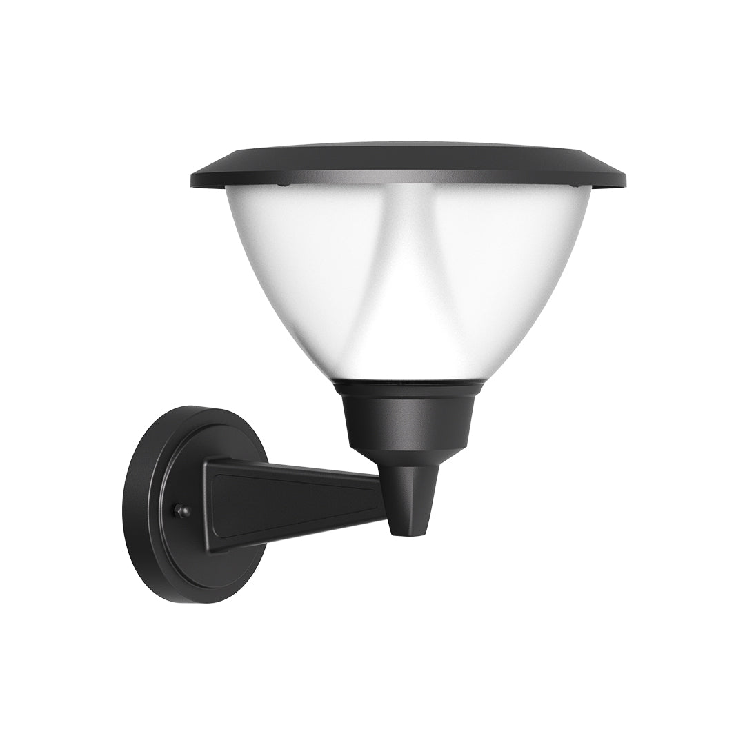 Aluminum Outdoor Wall Sconce With Cone Shade, Briana Minimalist Light