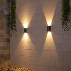 Mararet Up-Down LED Outdoor Wall Light, Black Aluminum, IP65 Rated