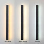 Linear Metal Outdoor Wall Light With Acrylic Diffuser, Black