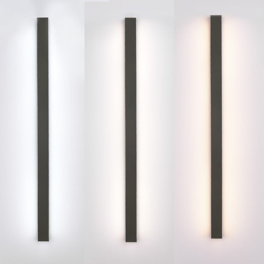 Minimalistisk metal udendørs væglampe med LED-stribe, Arisha design