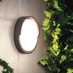Applique murale Greory ronde ou ovale, LED minimaliste pour espaces extérieurs  