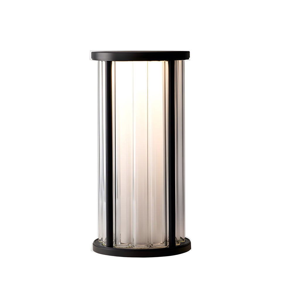 Lampadaire cylindrique avec abat-jour taillé en cristal, style vintage américain