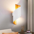 Travin Spiral Conch-Shaped Outdoor Wall Lamp, Black, White, or Gold