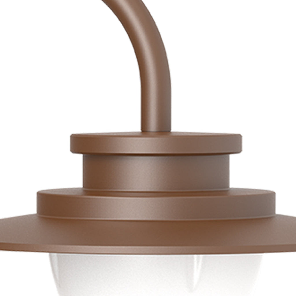 Lanterneformet kaffefarvet aluminium udendørs væglampe med LED