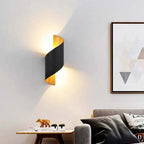 Travin Spiral Conch-Shaped Outdoor Wall Lamp, Black, White, or Gold