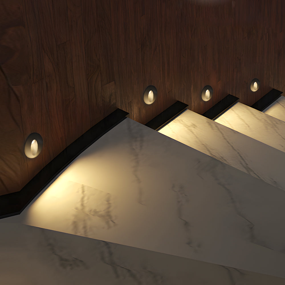 Luz de Escada Exterior LED Ritan, Luminária Moderna de Alumínio Embutida