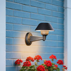 Nordic Cone Shade Aluminium Udendørs Væglampe i Flash Sort