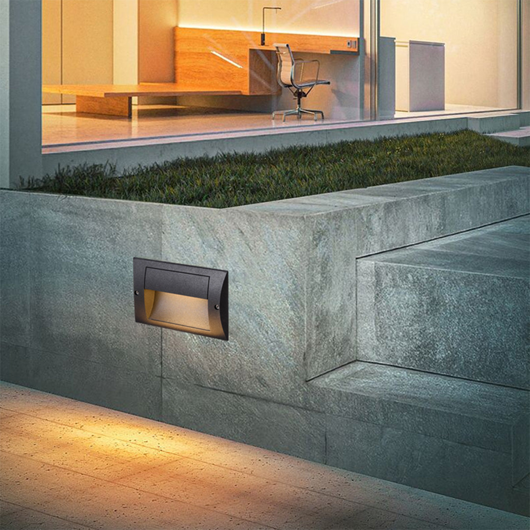 Luz LED de Passo em Alumínio para Montagem Embutida Harre para Decks Exteriores