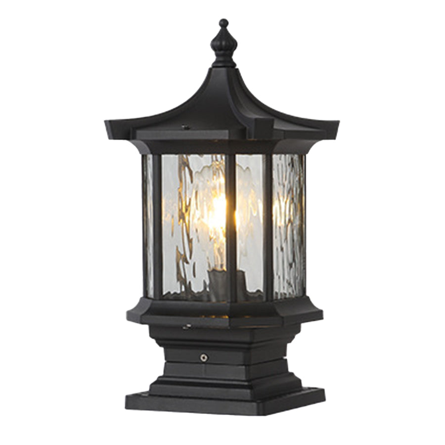 Pillar Lantern Light, Vintage European-Style Aluminum Outdoor Post Fixture
