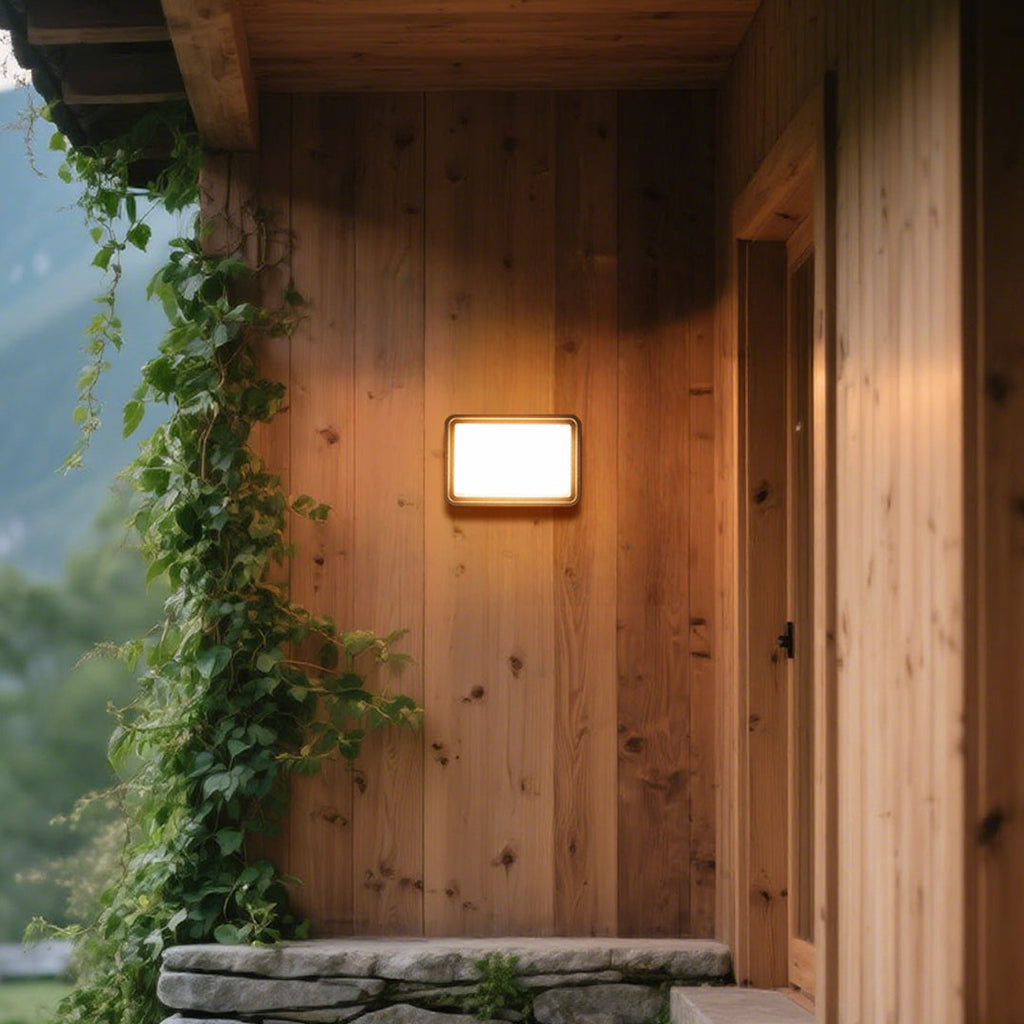 Applique murale LED Stan, aluminium noir flash carré pour l’extérieur  