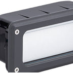Klassiske LED-udendørs trinlys, sandgråt aluminium, IP65