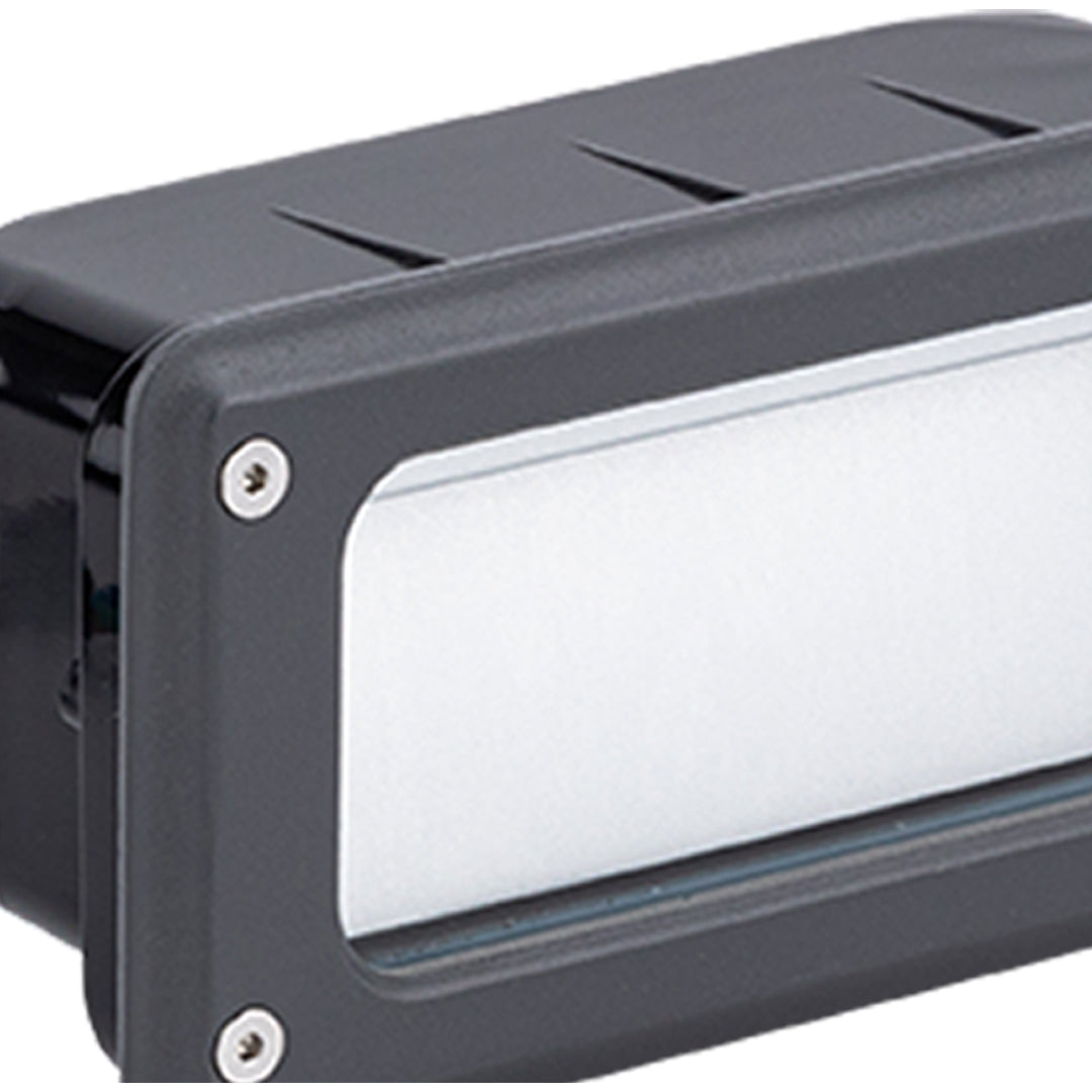 Klassiske LED-udendørs trinlys, sandgråt aluminium, IP65