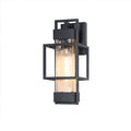 Vintage Wrought Iron Outdoor Wall Sconce, Black Matte, Warm LED Glow