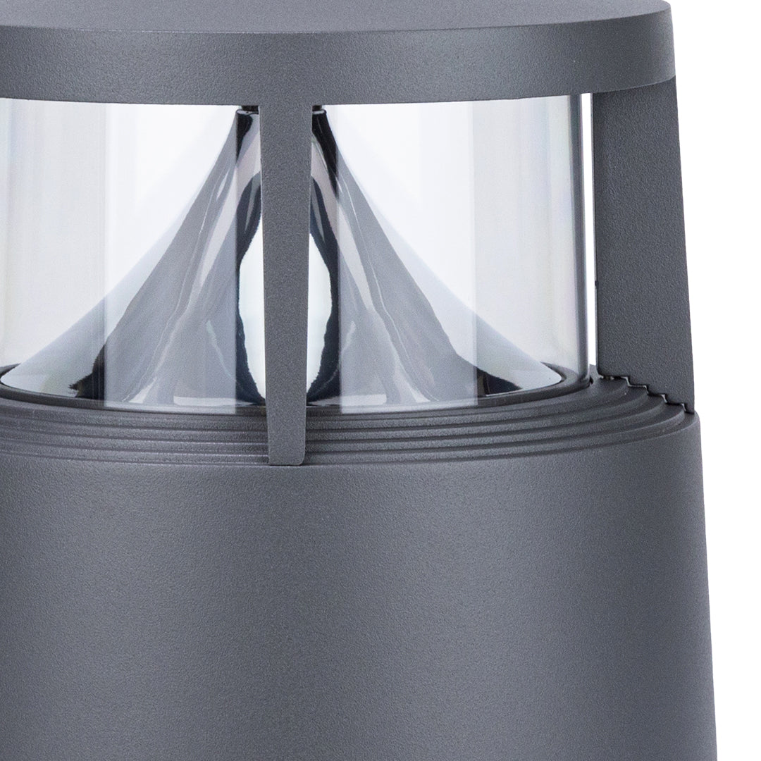 Luz de Caminho em Alumínio Cinza Areia, Balizador LED em Duas Alturas