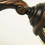 Champagne Glass Outdoor Wall Light With Black Die-Cast Aluminum Frame