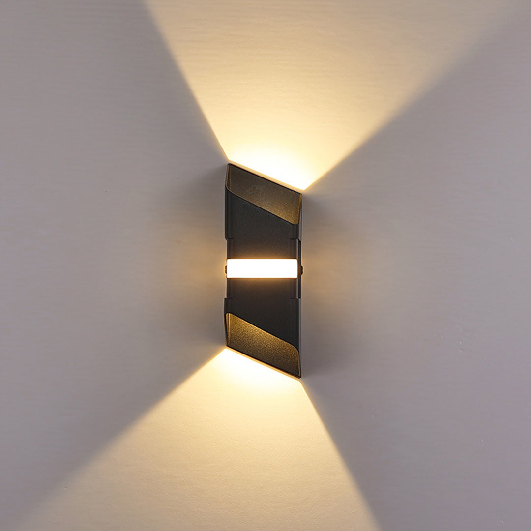 Luz de Parede LED de Sal, Corpo de Alumínio em Tubo Quadrado com Feixe para Cima e para Baixo