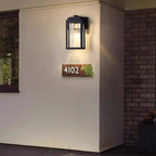 Crystal-Shade aluminium udendørs væglampe, varm hvid LED