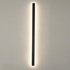 Linear Acrylic Wall Lamp for Outdoor Use, Matte Black and White