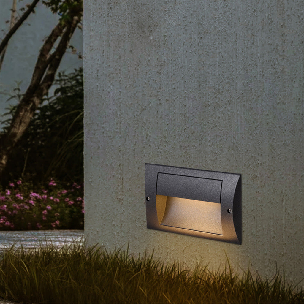 Luz LED de Passo em Alumínio para Montagem Embutida Harre para Decks Exteriores