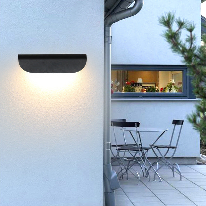 Ray metal væglampe, semi-buet LED udendørslys, IP65
