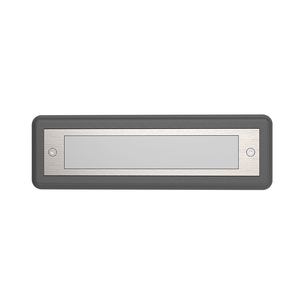 Recessed Aluminum Step Light With Stainless Steel Cover, Warm LED Glow