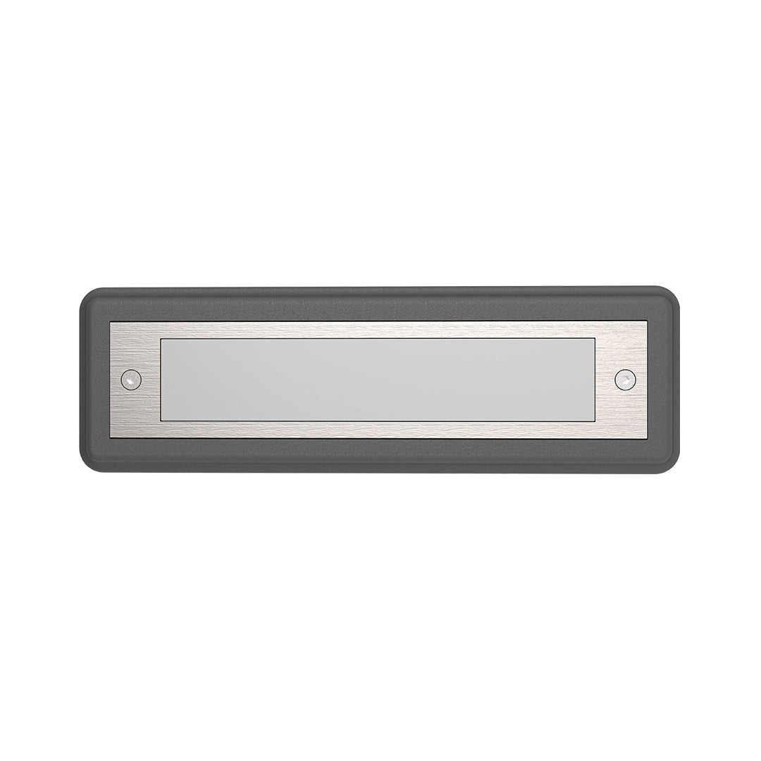 Recessed Aluminum Step Light With Stainless Steel Cover, Warm LED Glow