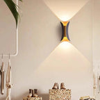 Curved Metal Outdoor Wall-Mounted LED Light Fixture