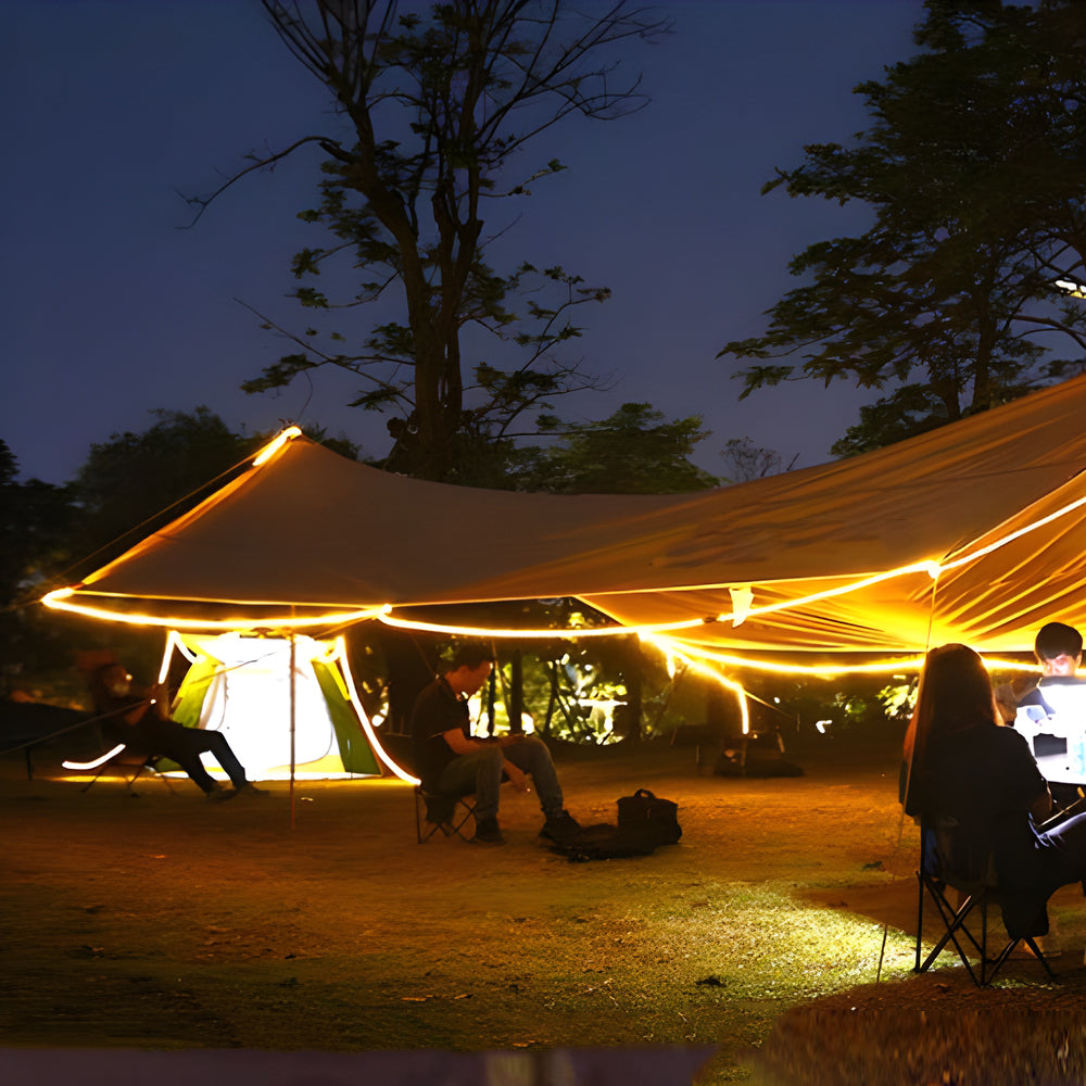 Plas Solar-Powered LED Strip Light, Warm White Silicone Rope