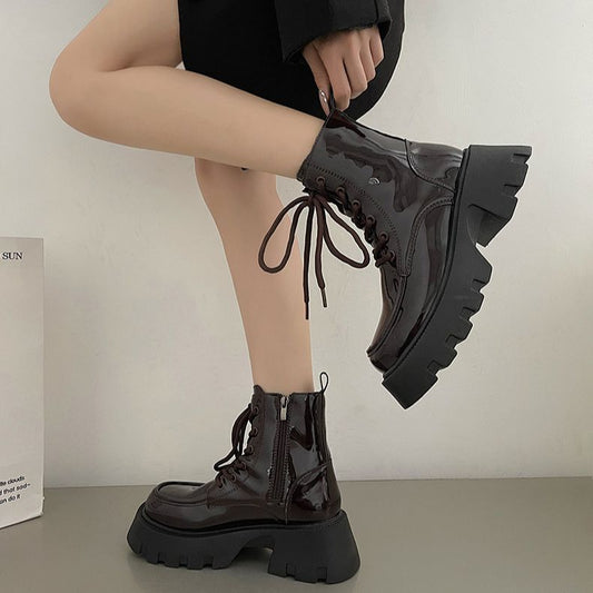 Bottes vintages à semelles épaisses