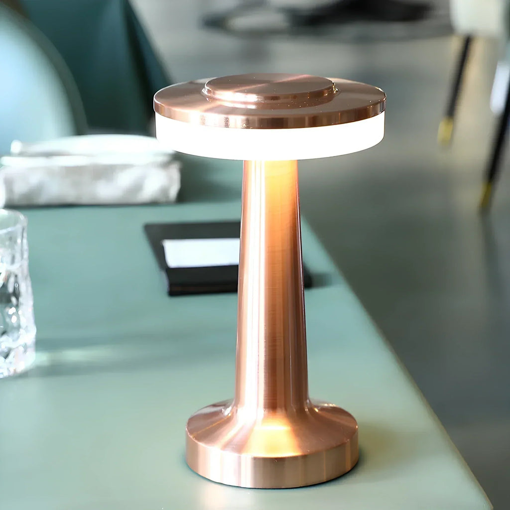 Wireless Table Lamp, Retro Bar Design, Dimmable USB-C LED