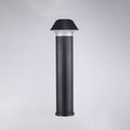 Matte Black Aluminum Bollard Light, Dome-Top Modern Garden Lamp