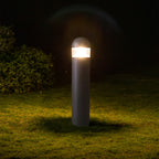 Nordic Outdoor Bollard Light, Round or Flat Top Aluminum Post Lamp