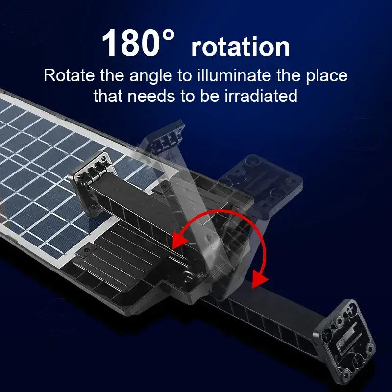 Diagram showing the Clérachic light's 180-degree rotating bracket for aiming the beam.
