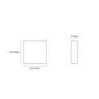 Clérachic wall lamp dimension drawing, Drawing, every measurement marked in centimetres and inches.