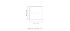 Technical dimension drawing of the Clérachic Acrylic Wall Lamp for Hallway, Small Square Fitting, 10 cm — 10 × 10 cm (3.9 × 3.9″), drawn to scale.
