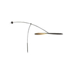 This Clérachic wall light on white, the shade held flat and edge-on beside its long arm and a round wall plate.