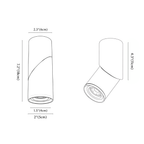 Clérachic downlight dimension drawing, every measurement marked in centimetres and inches.