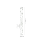 Clérachic wall light dimension drawing, 2, every measurement marked in centimetres and inches.