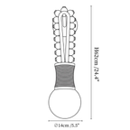 Clérachic wall light dimension drawing, every measurement marked in centimetres and inches.