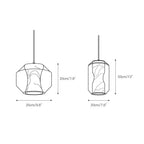 Dimension drawing for the Clérachic alabaster pendant: barrel 25 cm (9.8″) wide by 20 cm (7.9″) high, cylinder 20 cm (7.9″) by 33 cm (13″).