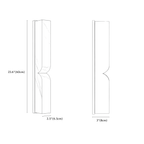 Clérachic wall light dimension drawing, 60 cm, every measurement marked in centimetres and inches.