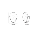 Clérachic wall light dimension drawing, every measurement marked in centimetres and inches.