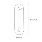 Dimension drawing for the small Clérachic alabaster wall sconce, 40 cm (15.7″) tall and 15 cm (5.9″) wide.